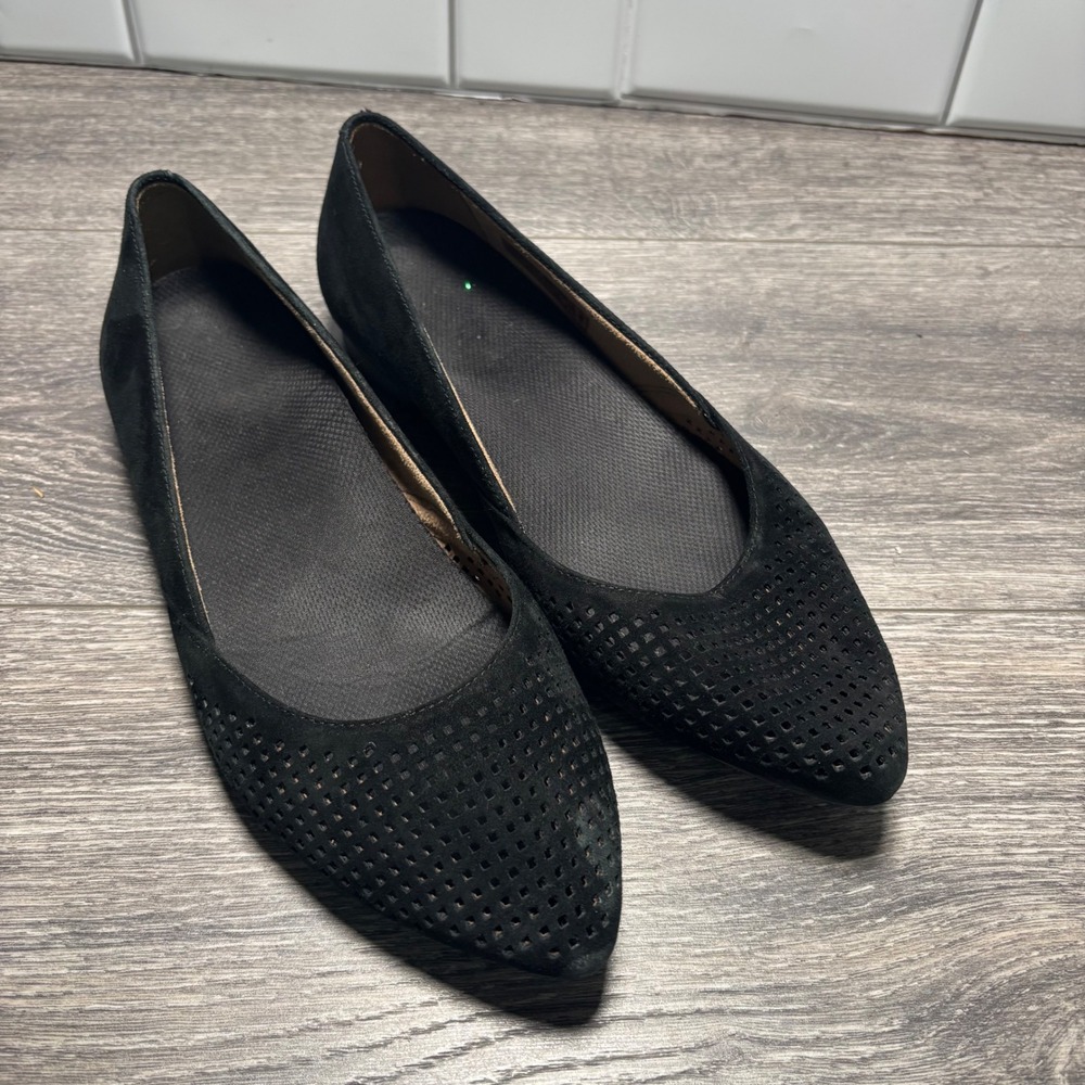 Vionic Perforated Posey Pointed Toe Leather Suede… - image 2